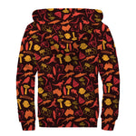 Australia Country Pattern Print Sherpa Lined Zip Up Hoodie
