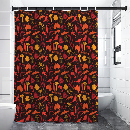 Australia Country Pattern Print Shower Curtain