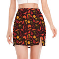 Australia Country Pattern Print Side Slit Mini Skirt