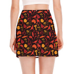 Australia Country Pattern Print Side Slit Mini Skirt