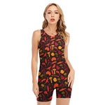 Australia Country Pattern Print Sleeveless One Piece Swimsuit