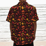 Australia Country Pattern Print Textured Short Sleeve Shirt