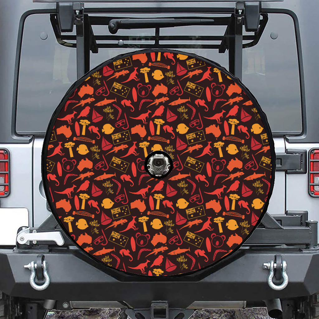 Australia Country Pattern Print Tire Cover With Camera Hole