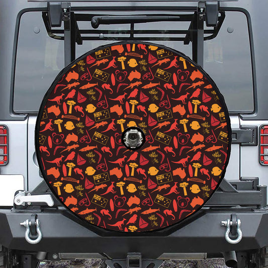 Australia Country Pattern Print Tire Cover With Camera Hole