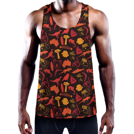Australia Country Pattern Print Training Tank Top