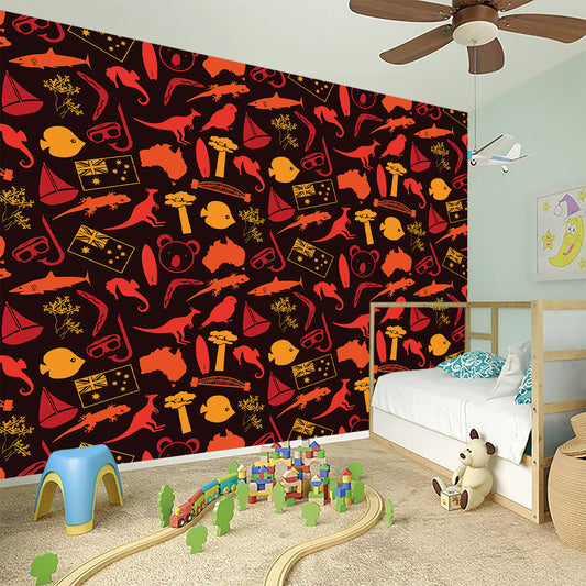 Australia Country Pattern Print Wall Sticker