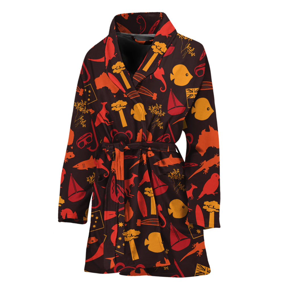 Australia Country Pattern Print Women's Bathrobe