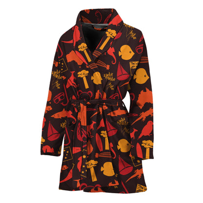 Australia Country Pattern Print Women's Bathrobe