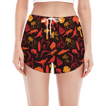 Australia Country Pattern Print Women's Split Running Shorts