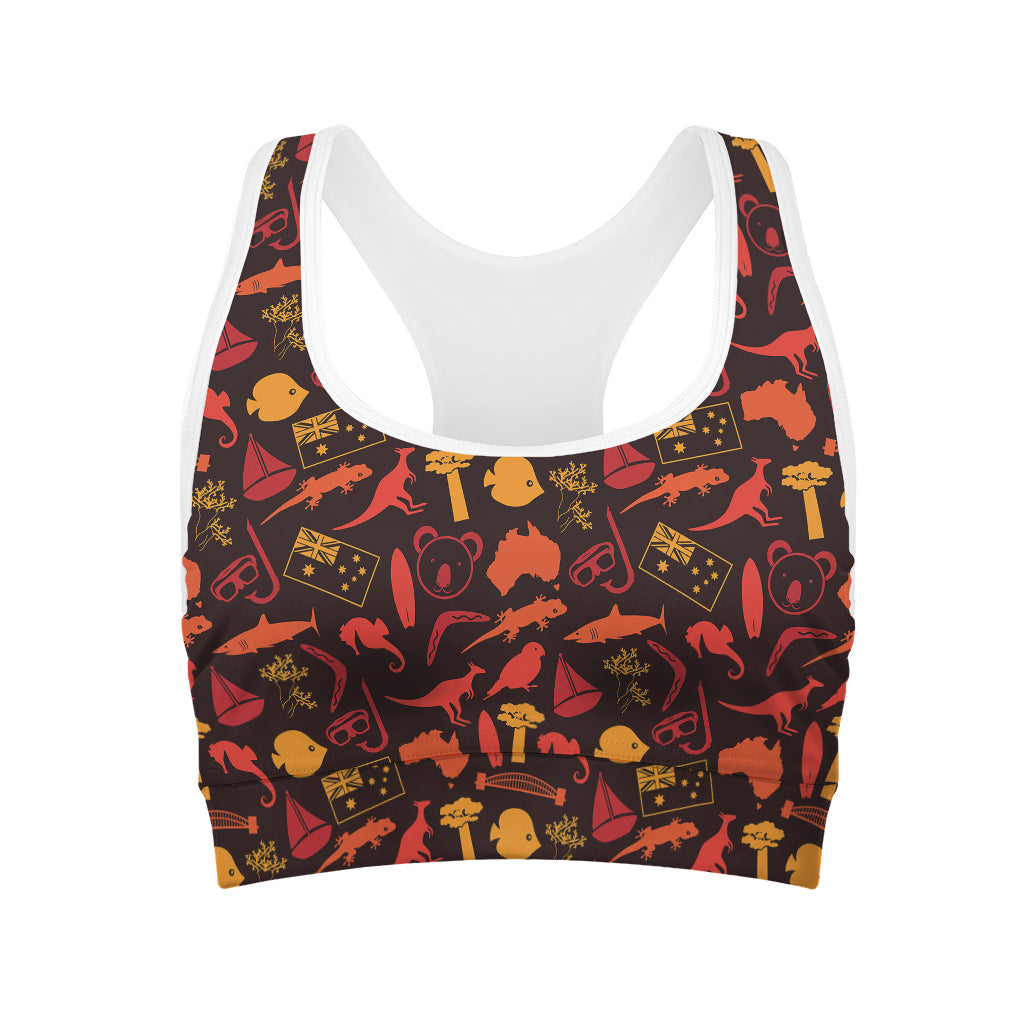Australia Country Pattern Print Women's Sports Bra