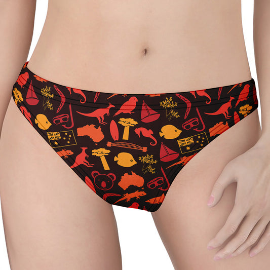 Australia Country Pattern Print Women's Thong