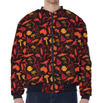 Australia Country Pattern Print Zip Sleeve Bomber Jacket
