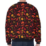 Australia Country Pattern Print Zip Sleeve Bomber Jacket