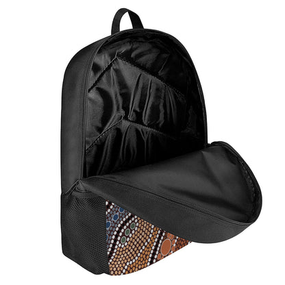 Australia River Aboriginal Dot Print 17 Inch Backpack
