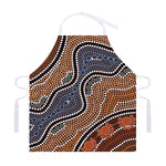 Australia River Aboriginal Dot Print Adjustable Apron