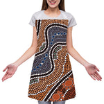Australia River Aboriginal Dot Print Adjustable Apron
