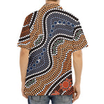 Australia River Aboriginal Dot Print Aloha Shirt