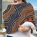 Australia River Aboriginal Dot Print Baby Seat Cover