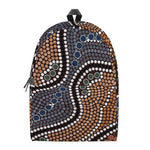 Australia River Aboriginal Dot Print Backpack