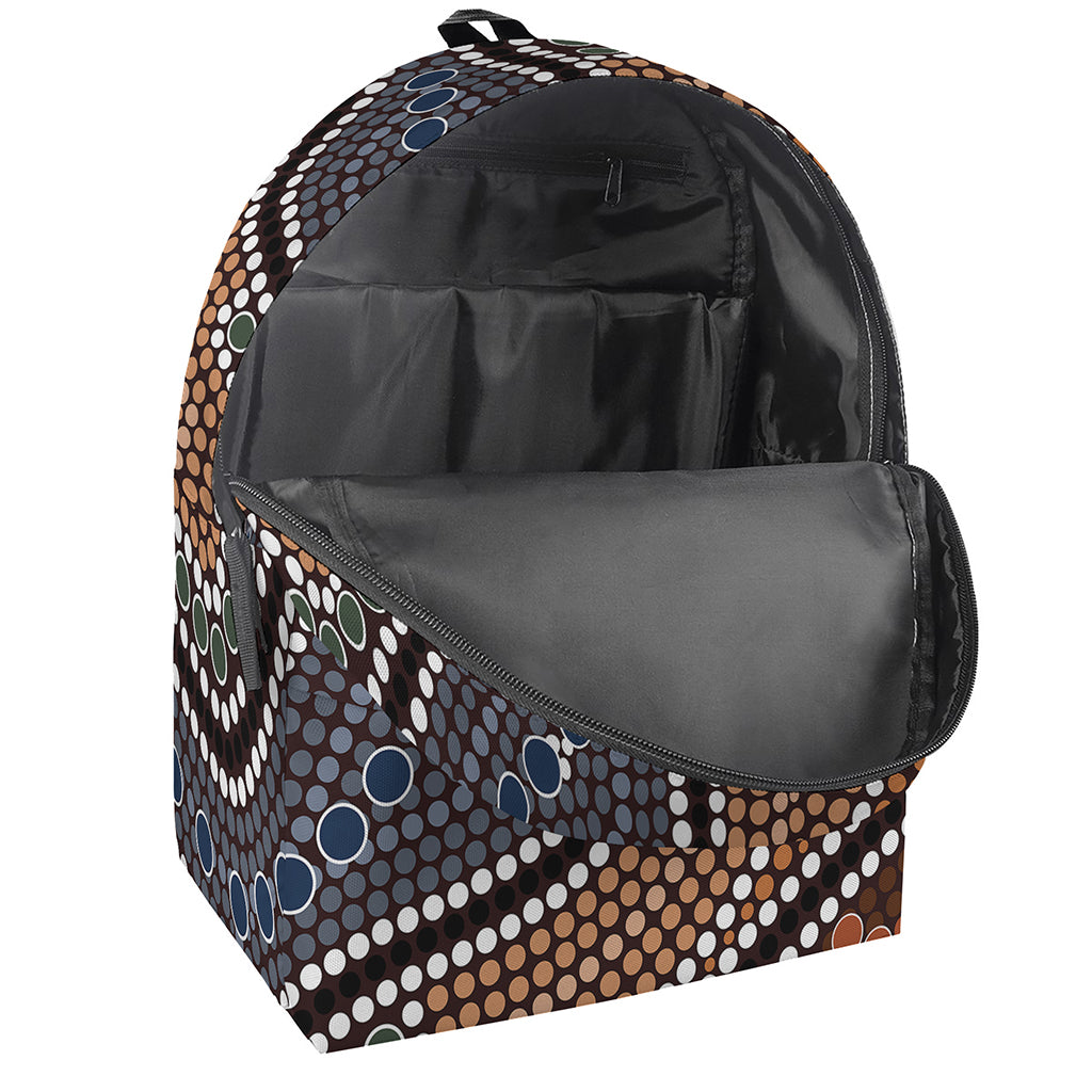 Australia River Aboriginal Dot Print Backpack