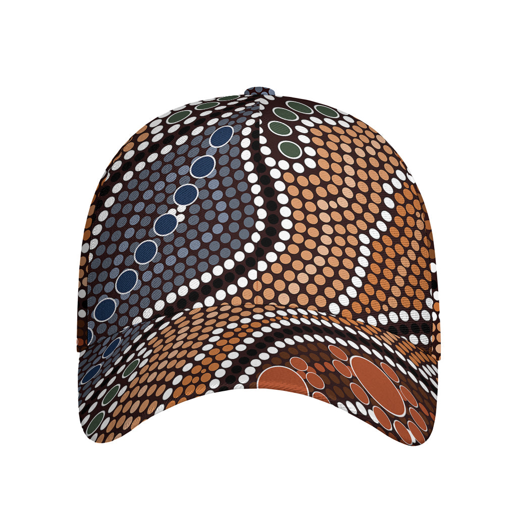 Australia River Aboriginal Dot Print Baseball Cap