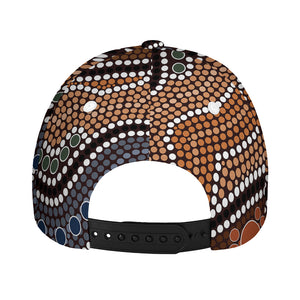 Australia River Aboriginal Dot Print Baseball Cap