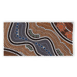 Australia River Aboriginal Dot Print Beach Towel