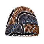 Australia River Aboriginal Dot Print Beanie