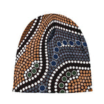 Australia River Aboriginal Dot Print Beanie