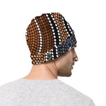 Australia River Aboriginal Dot Print Beanie