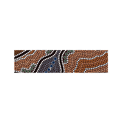 Australia River Aboriginal Dot Print Bed Runner