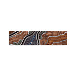 Australia River Aboriginal Dot Print Bed Runner