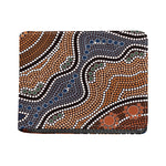 Australia River Aboriginal Dot Print Bifold Wallet