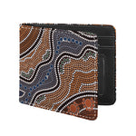 Australia River Aboriginal Dot Print Bifold Wallet