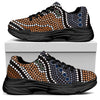 Australia River Aboriginal Dot Print Black Chunky Shoes