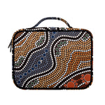 Australia River Aboriginal Dot Print Briefcase Bible Bag
