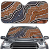 Australia River Aboriginal Dot Print Car Windshield Sun Shade