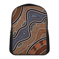 Australia River Aboriginal Dot Print Casual Backpack