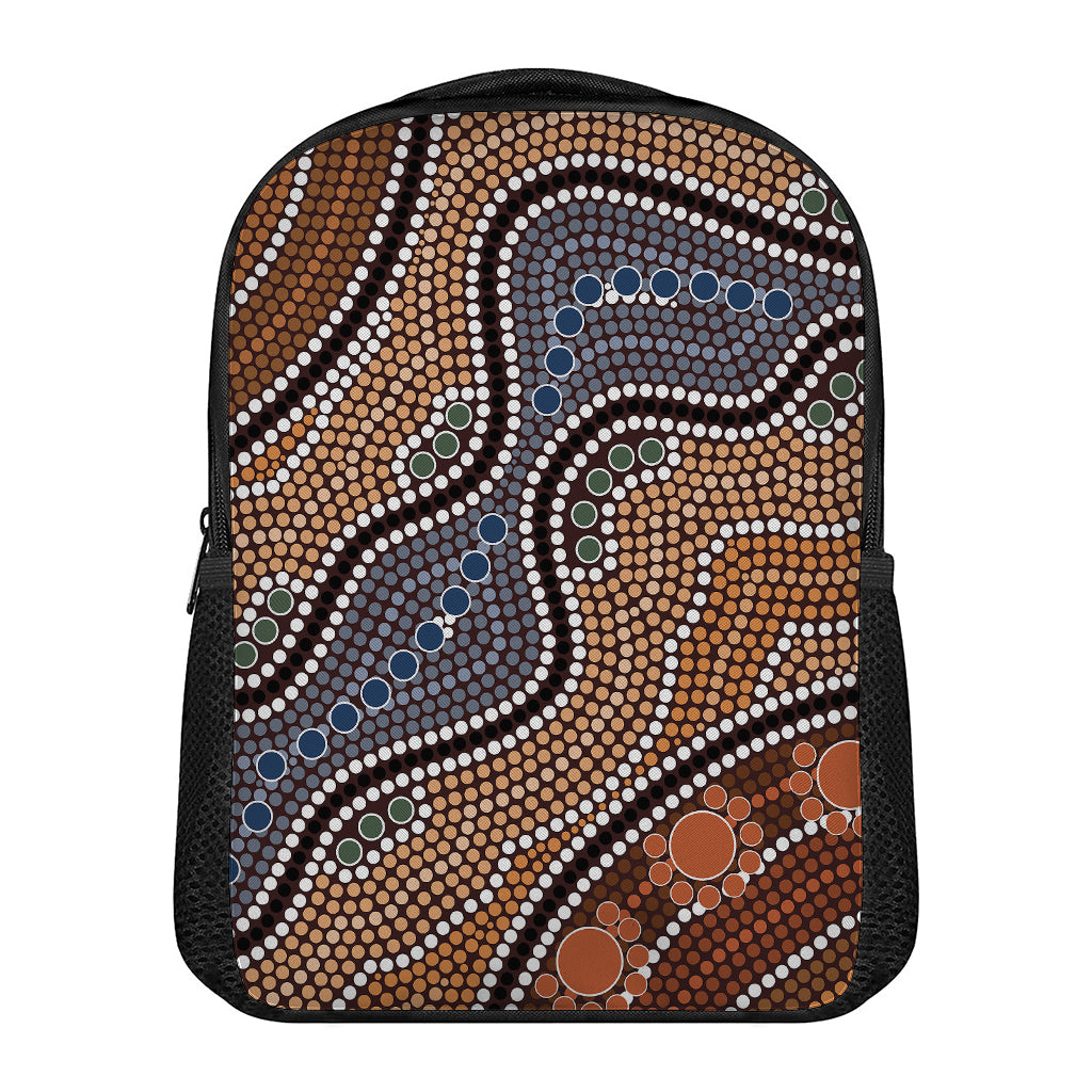 Australia River Aboriginal Dot Print Casual Backpack