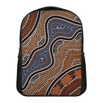Australia River Aboriginal Dot Print Casual Backpack