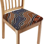 Australia River Aboriginal Dot Print Chair Cushion Cover