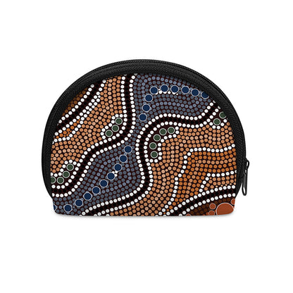 Australia River Aboriginal Dot Print Coin Purse