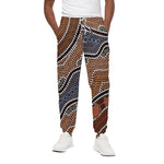 Australia River Aboriginal Dot Print Cotton Pants