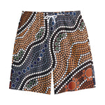 Australia River Aboriginal Dot Print Cotton Shorts
