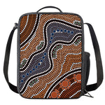 Australia River Aboriginal Dot Print Crossbody Lunch Bag