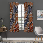 Australia River Aboriginal Dot Print Curtain