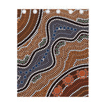 Australia River Aboriginal Dot Print Curtain