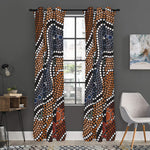 Australia River Aboriginal Dot Print Curtain