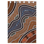 Australia River Aboriginal Dot Print Curtain