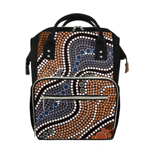 Australia River Aboriginal Dot Print Diaper Bag